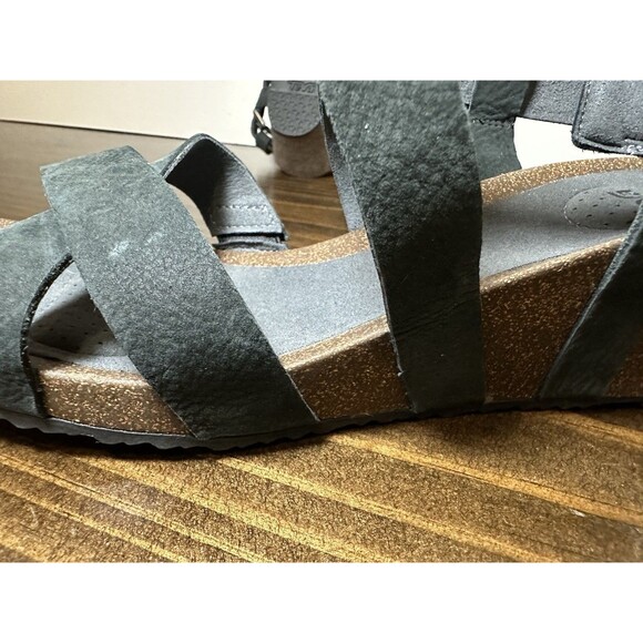 TEVA Mahonia Wedge Cross Strap Wedge Leather Sandals Strappy Women's 9.5 - Picture 8 of 11